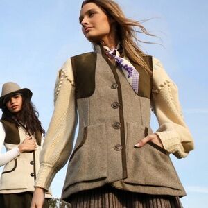 Sorella Wool and Suede Riding Vest